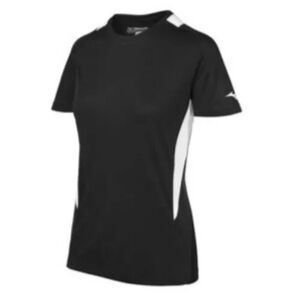 Mizuno Youth’s Softball Crew Neck Jersey, Black/White, Sz. M